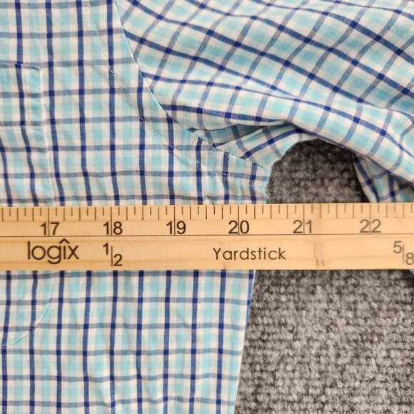 Brooks Brothers Small Regent Blue Plaid Long Sleeve Button Up Shirt All Cotton - Picture 12 of 16